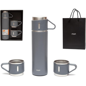 KIT GARRAFA TERMICA 500 ML + 2 COPOS 150 ML INOX