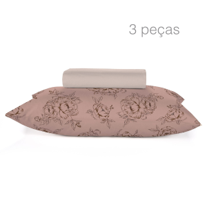 Jogo de lençol king 3 peças Teka Crystal