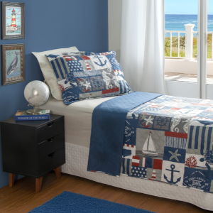 Colcha Patchwork solteiro happy day