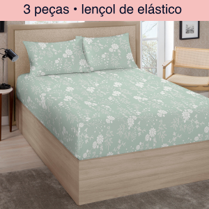 Jogo de lençol casal 3 pçs Premium Plus